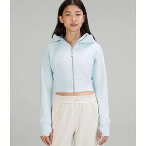 Lululemon Scuba Full-Zip Cropped Hoodie Powder Blue Size 10